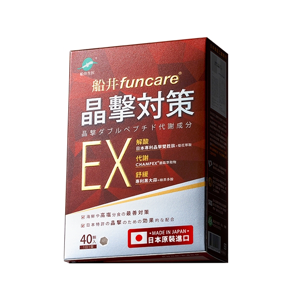 船井生醫–晶擊對策EX–日本原裝，擊晶X代謝X舒緩，終結帝王病