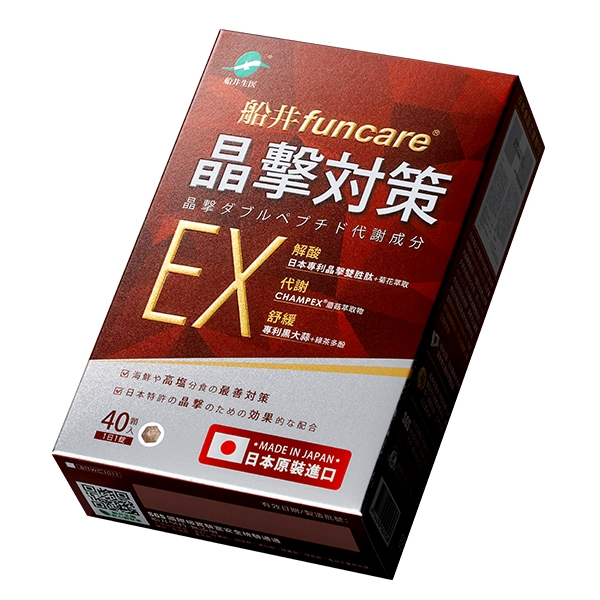 船井生醫–晶擊對策EX–日本原裝，擊晶X代謝X舒緩，終結帝王病